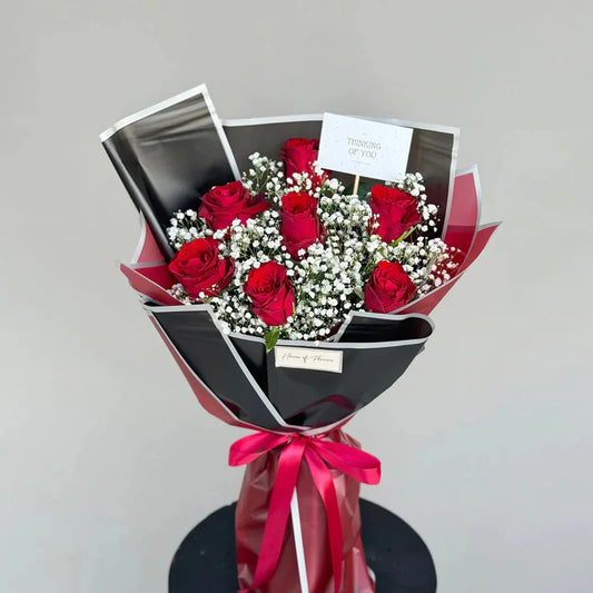 The Proposal bouquet - 7 red roses by Flower House