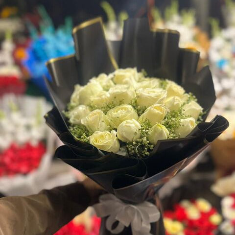 White rose bouquet