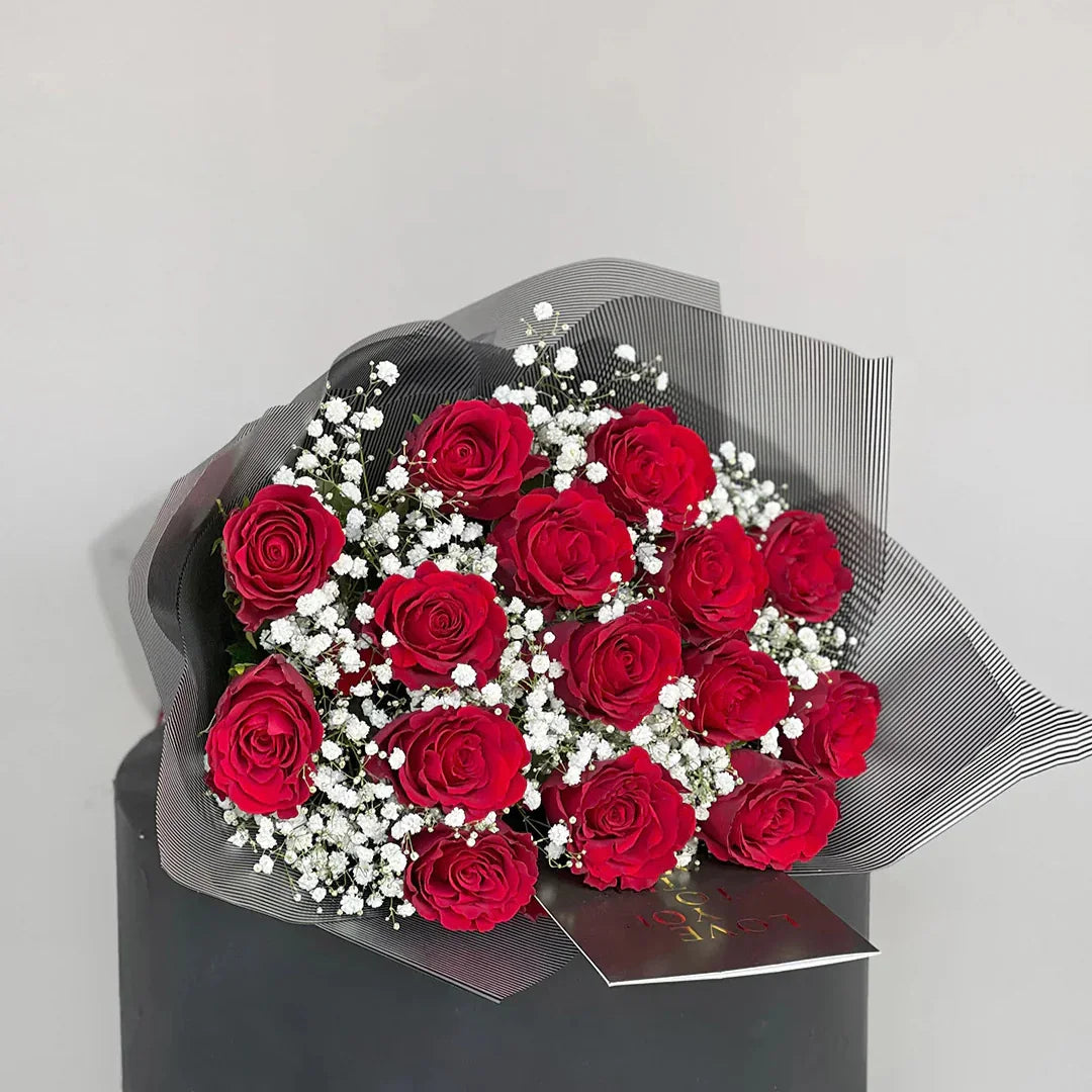 Bold Love premium red rose bouquet
