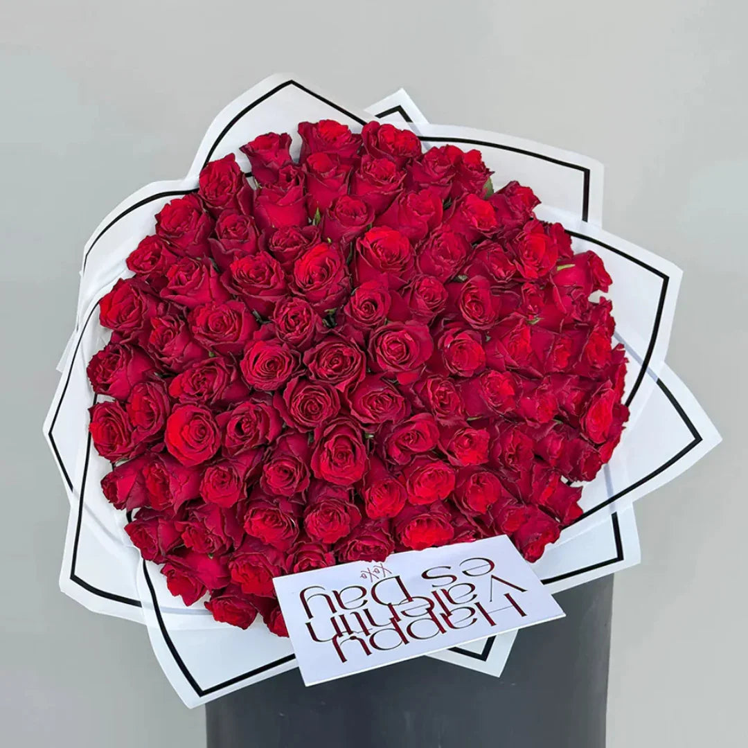 Crimson Elite 25 red roses bouquet by Flower House