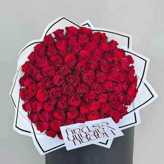 Crimson Elite 25 red roses bouquet by Flower House