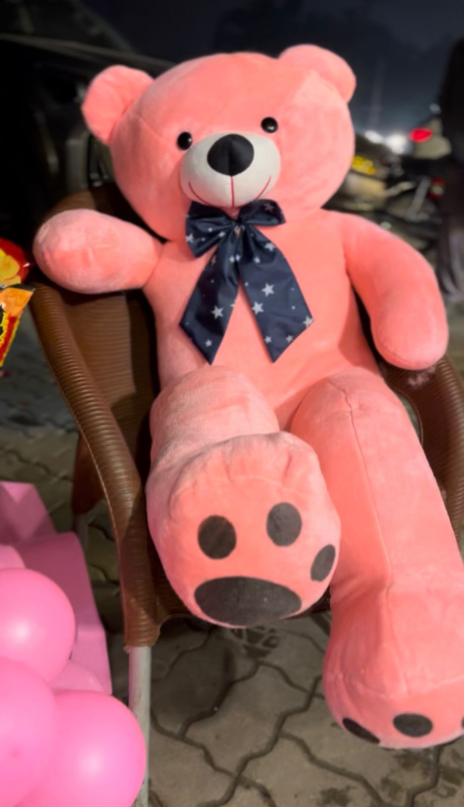 A pink teddy bear